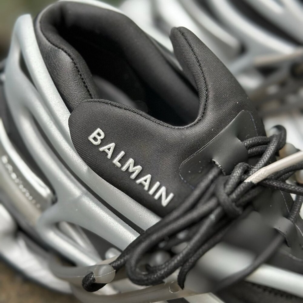 Balmain Black and Grey Unicorn Sneakers For Men - Picture 6 of 9